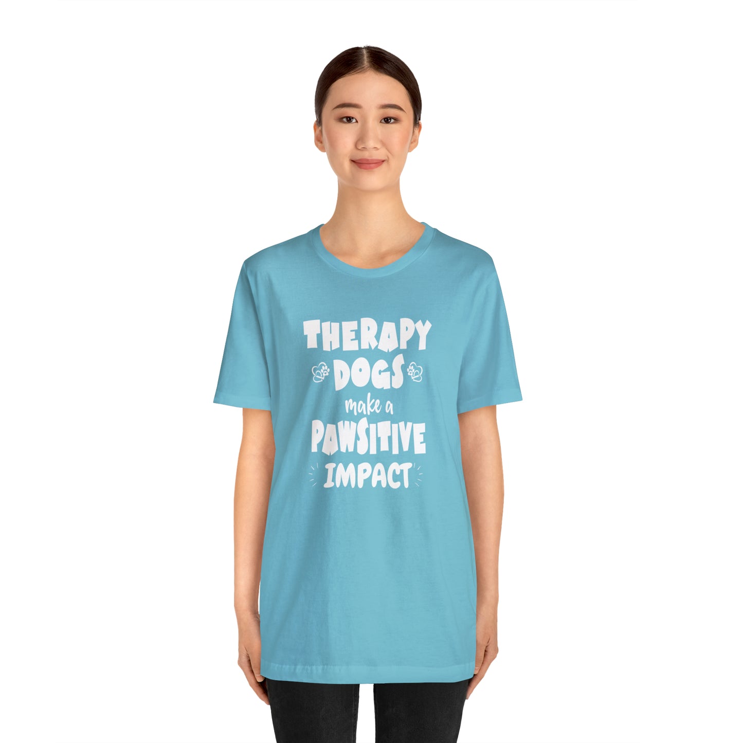 THERAPY  DOGS  - PAWSITIVE Unisex Short Sleeve Tee