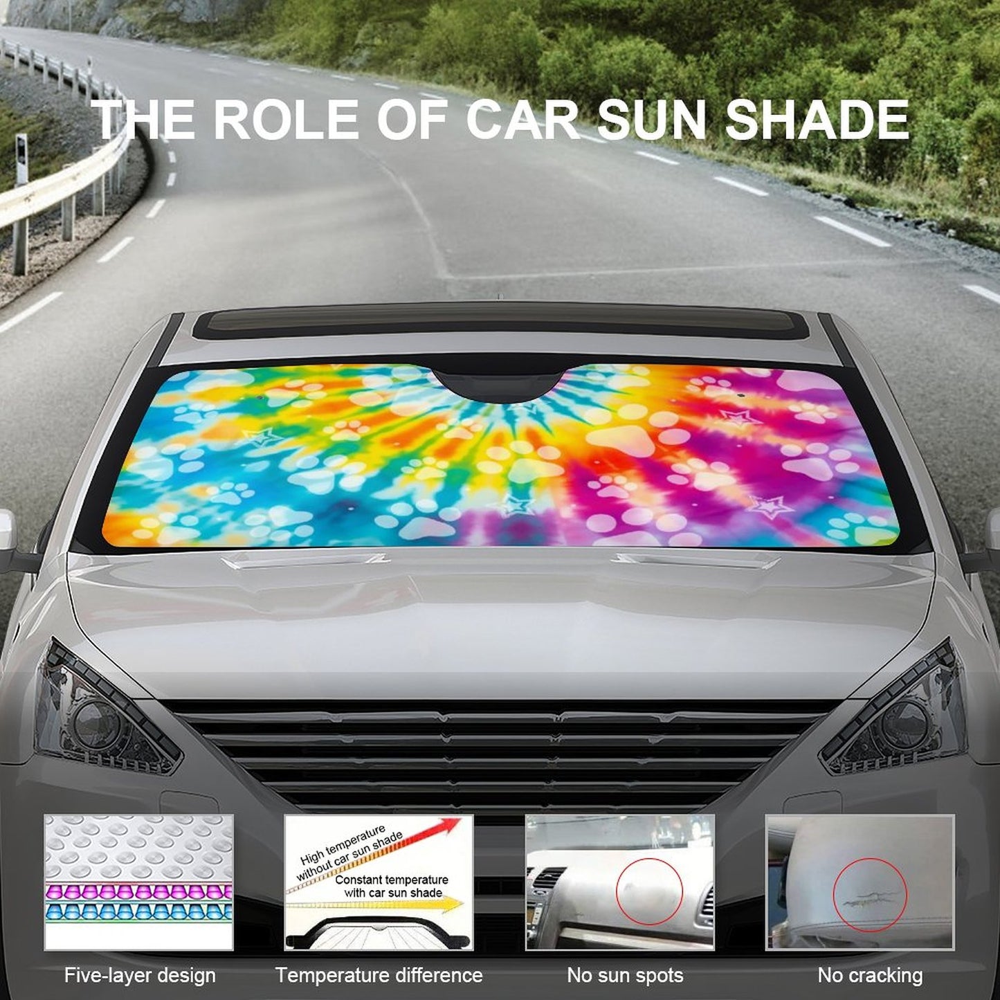 GROOVY PAWS  Car Sun Shade