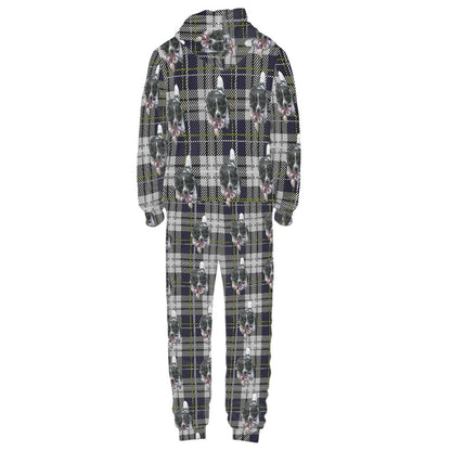 Women's hooded long sleeve jumpsuit no loaded