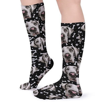 FACE w PAWS-n-BONES Tube Socks