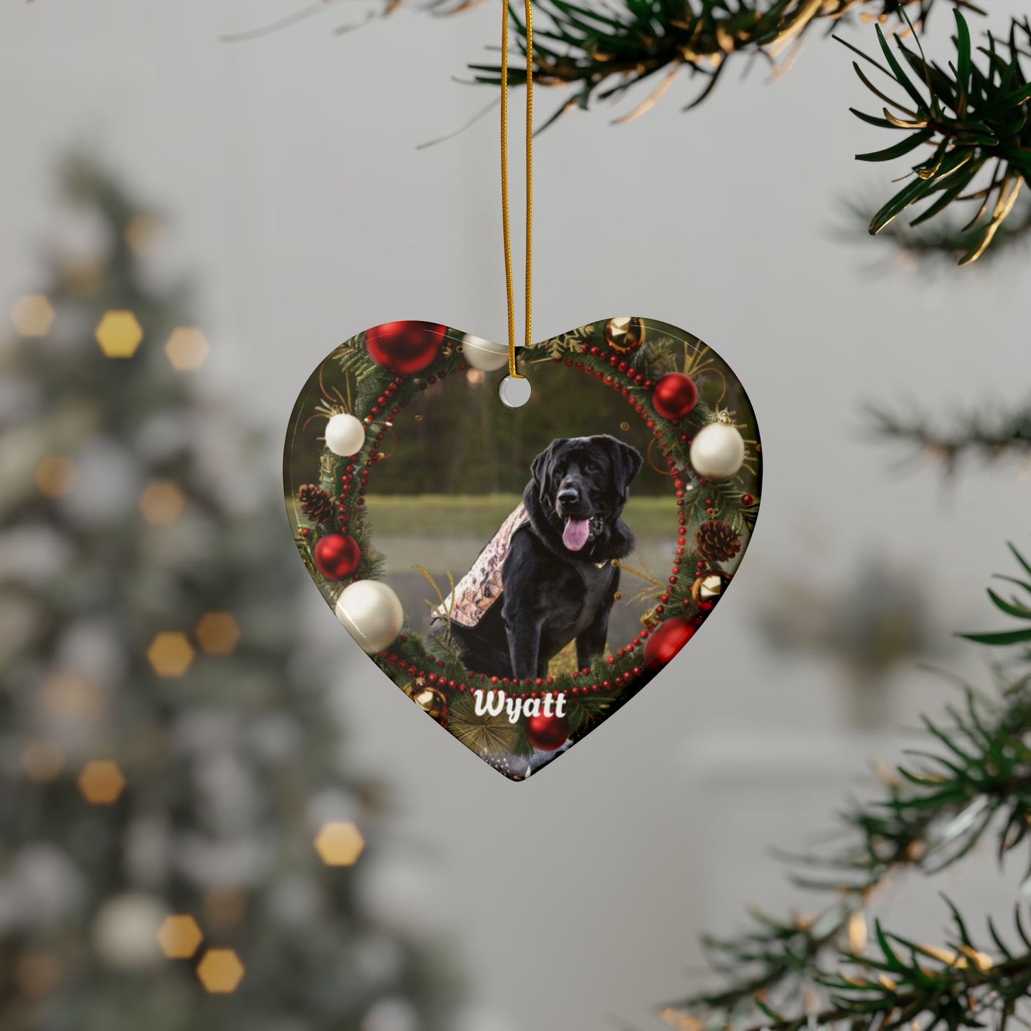 Wyatt 2021 Ceramic Ornaments, Double-Sided