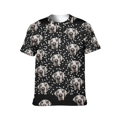 FACE w PAWS-n-BONES  Men's T-Shirt Short Sleeve