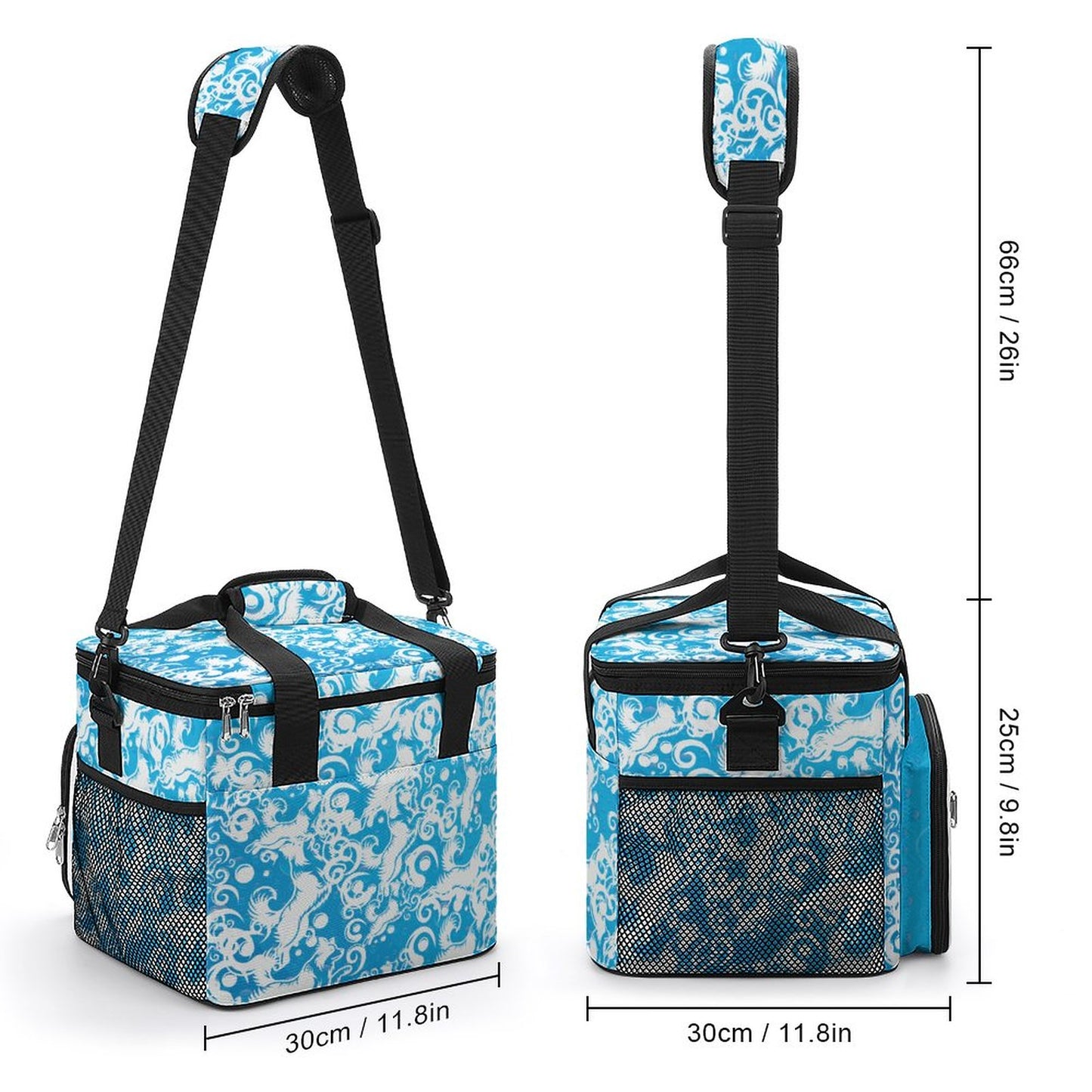 30 Can Collapsible Insulated Cooler Bag with Shoulder Strap A020 (All-Over Printing)