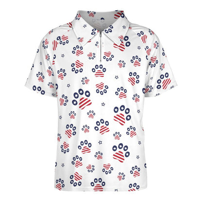 PATRIOTIC - PAWS-N-STARS Short Sleeved Sportswear Men's T Shirt