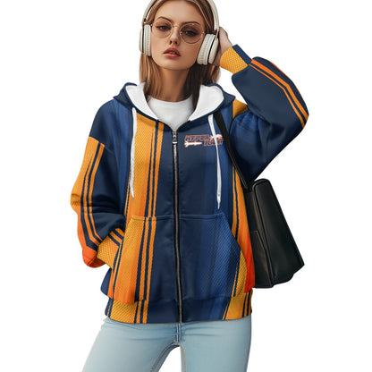 HYPERFLIGHT - Ladies loose zipper sweatshirt