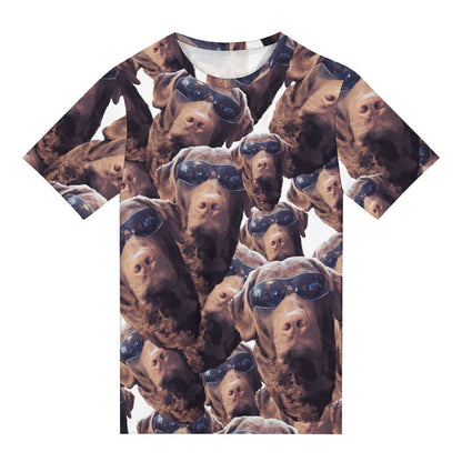 FOXY LADY _ LAB _ COLLAGE FACE DESIGN - Ladies T-Shirts Cotton