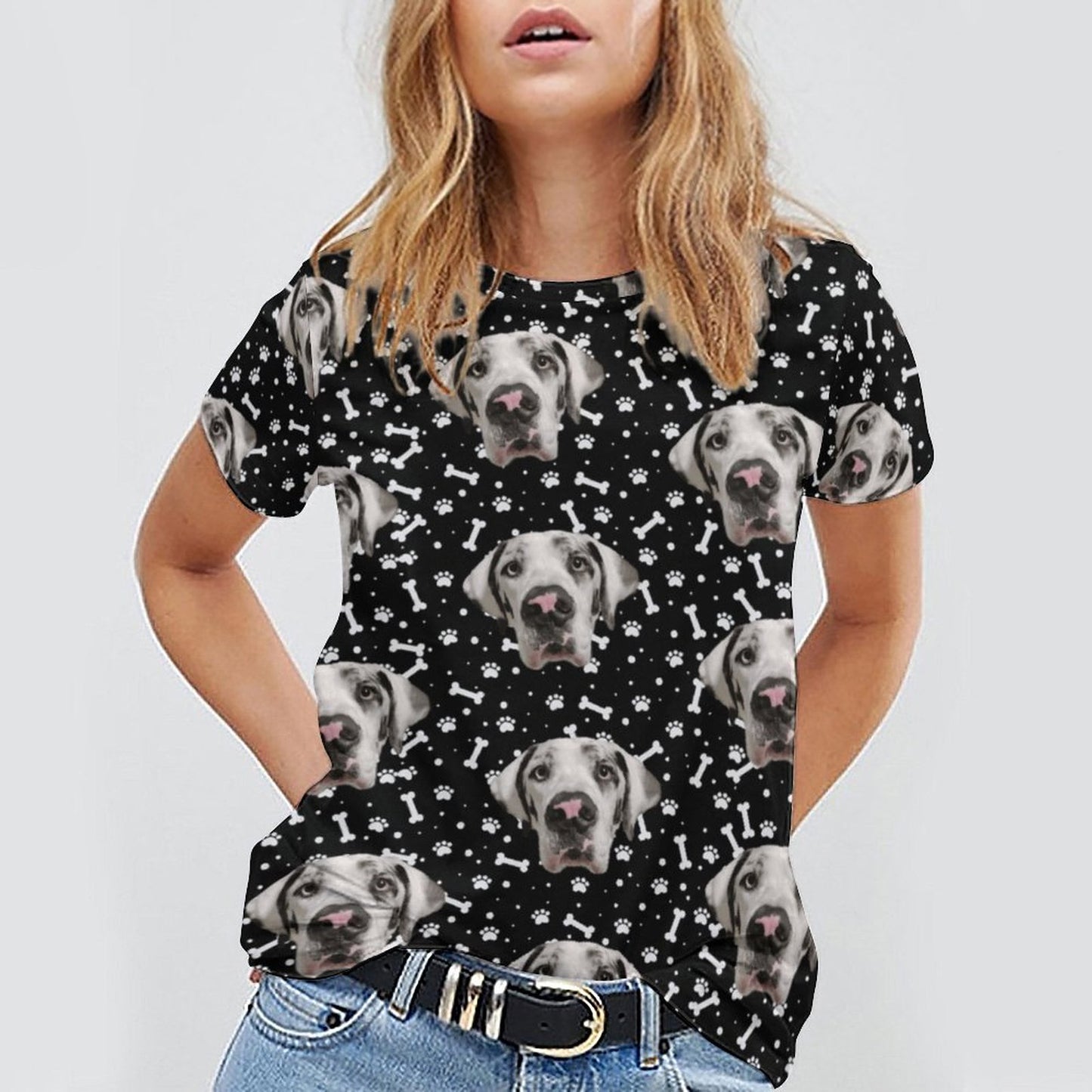 Women Short Sleeve Shirt (All-Over Printing)