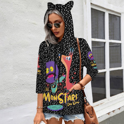 LITTLE MONSTERS Hooded Pullover DS004 (All-Over Printing)