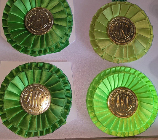 ROSETTE  - 4" GREEN AKC