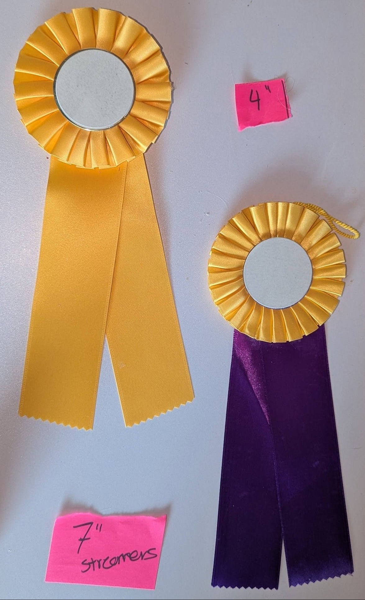 ROSETTE  - 4"  YELLOW  STARTER