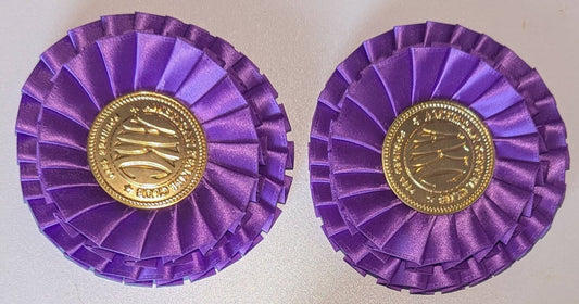 ROSETTE  - 4" PURPLE AKC