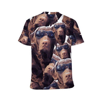 FOXY LADY _ LAB _ COLLAGE FACE DESIGN -Women Short Sleeve Shirt