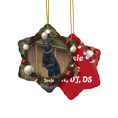 josie 2022 Ceramic Ornaments, Double-Sided
