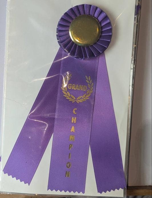 ROSETTE  - 3" PURPLE GRAND CHAMPION