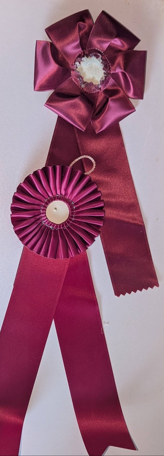 ROSETTE  - 5" BURGUNDY  STARTER