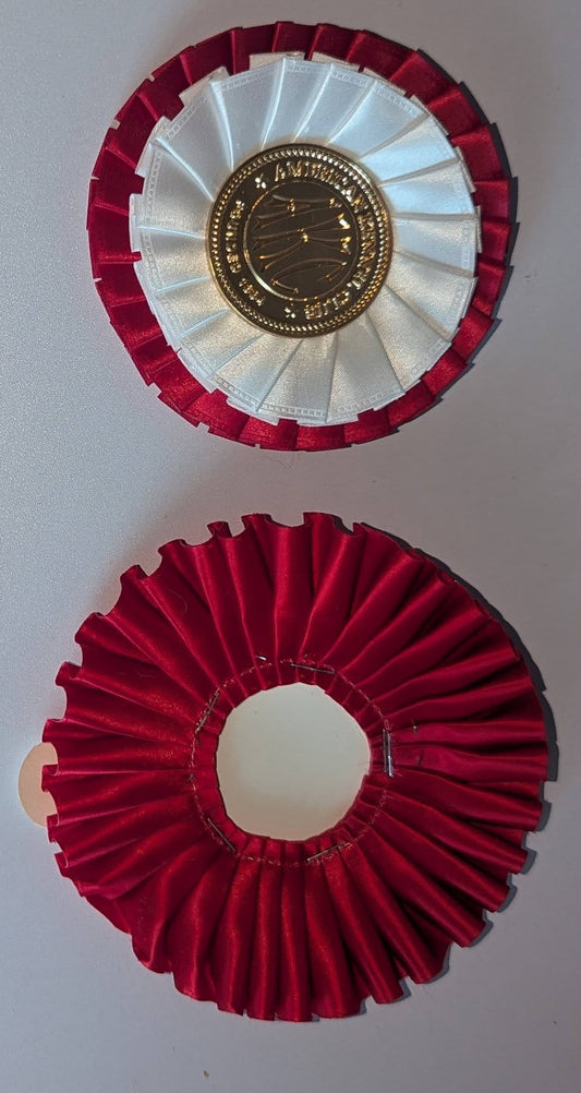 ROSETTE  -  4" AND 5" RED