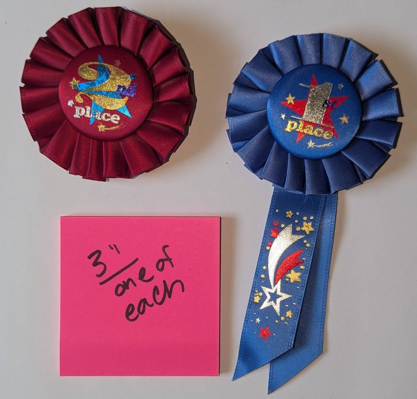 ROSETTE  - 3" SMALL  STARTER PRINTED CENTER