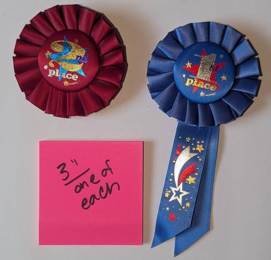 ROSETTE  - 3" SMALL  STARTER PRINTED CENTER