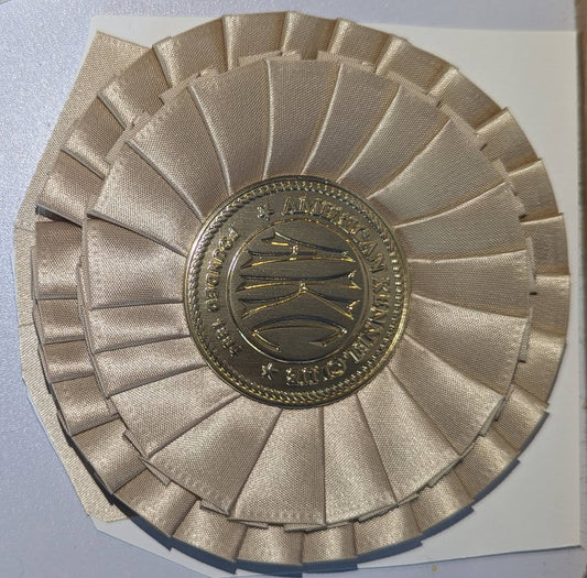 ROSETTE  - 4" BEIGE AKC
