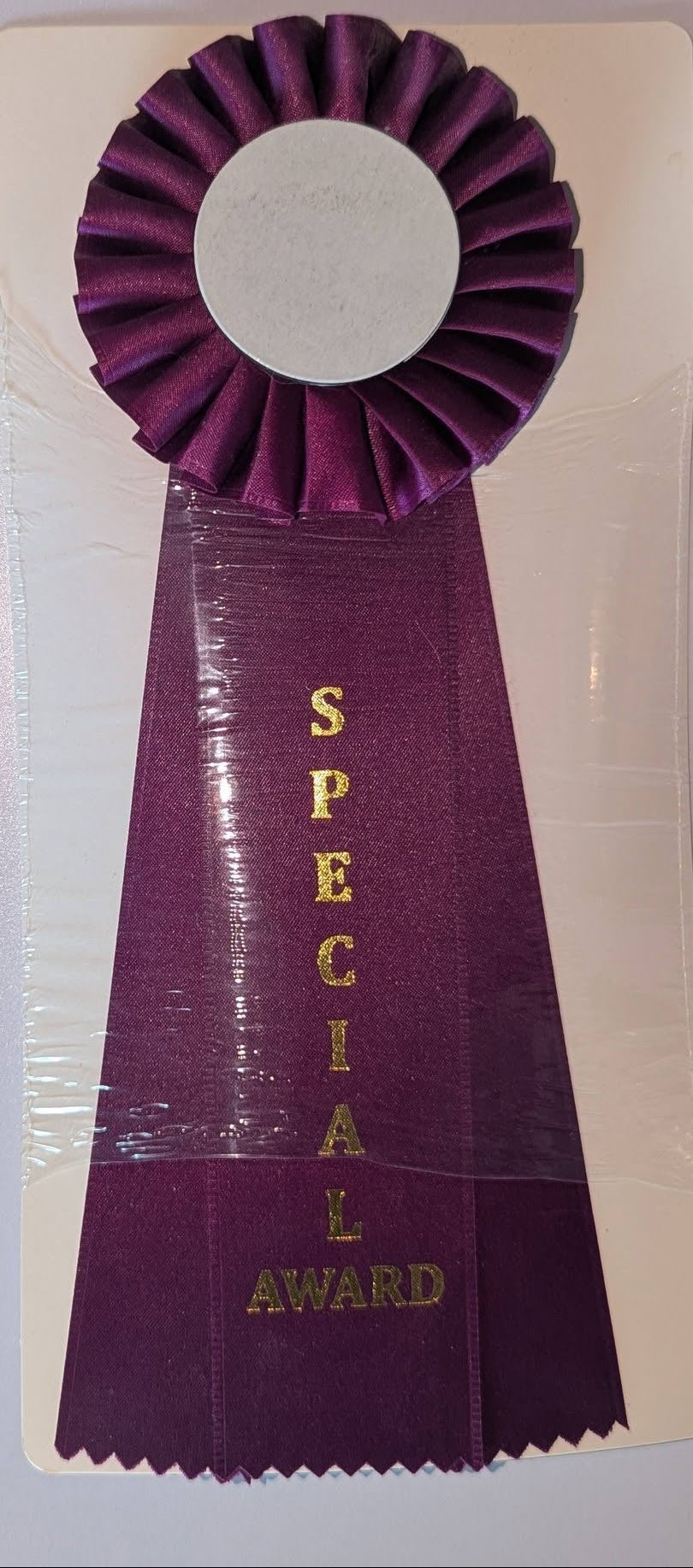 ROSETTE  - 4" BURGUNDY SPECIAL AWARD