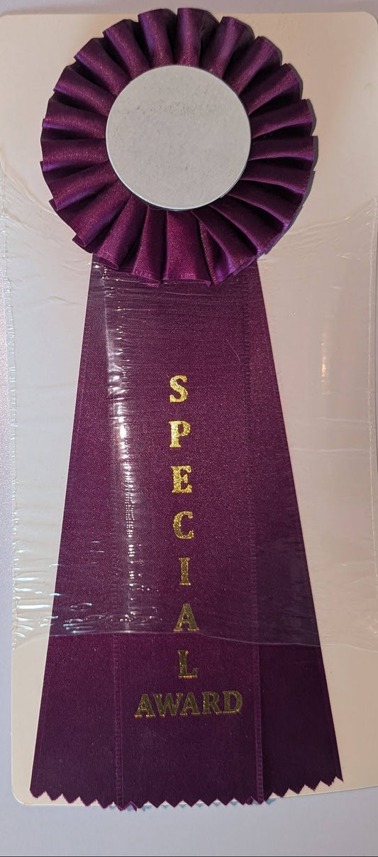ROSETTE  - 4" BURGUNDY SPECIAL AWARD