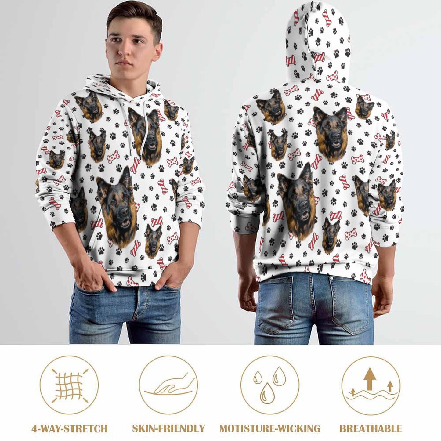 Custom Hoodie FACE PATTERN