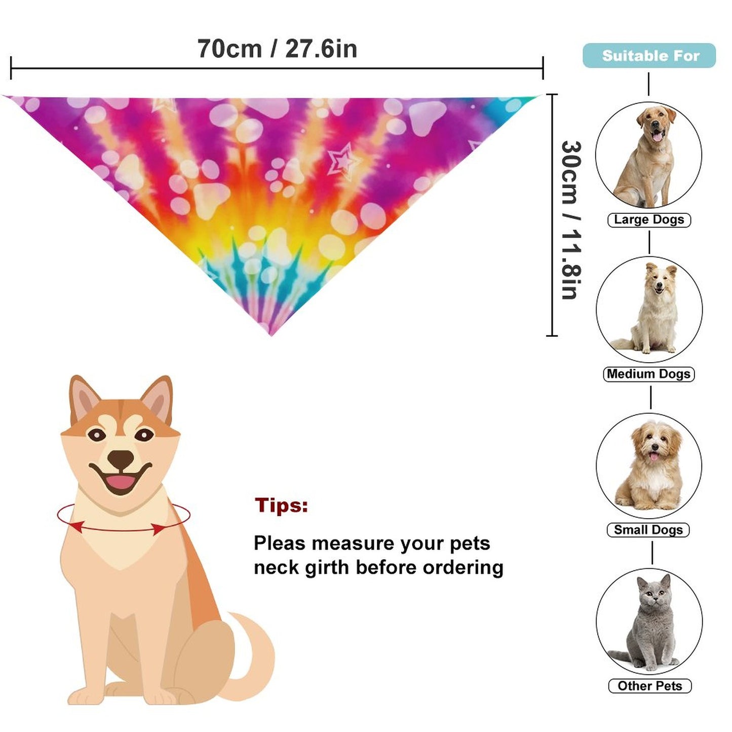 GROOVY PAWS  Dog Bandana