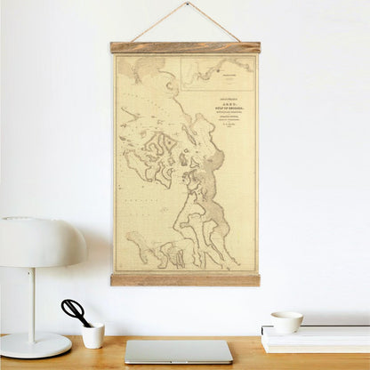 Framed Flax Painting Wall Decor