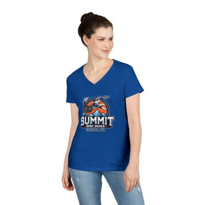 *SUMMIT DISC DOGS Ladies' V-Neck T-Shirt