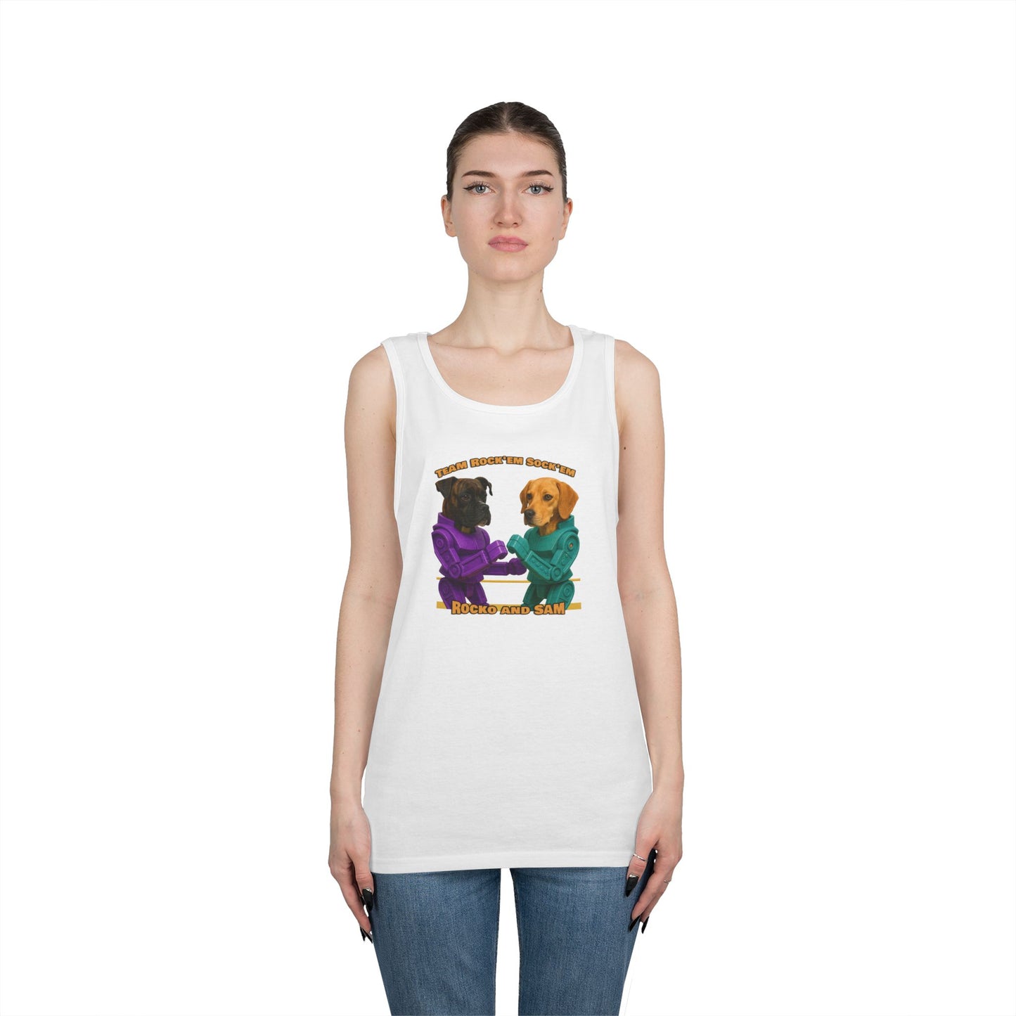 ROCKO SAM Unisex Heavy Cotton Tank Top