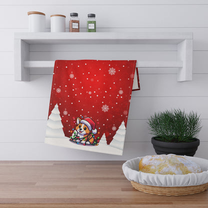 CORGI  HOLIDAY Tea Towel