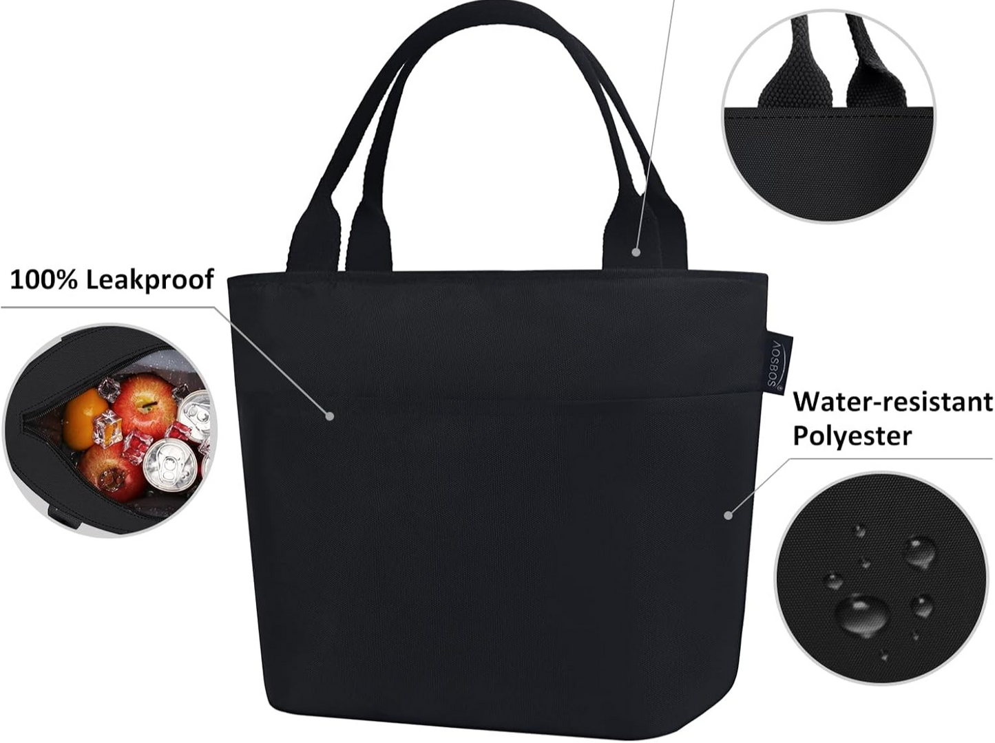 Aosbos Insulated Lunch Cooler Bag