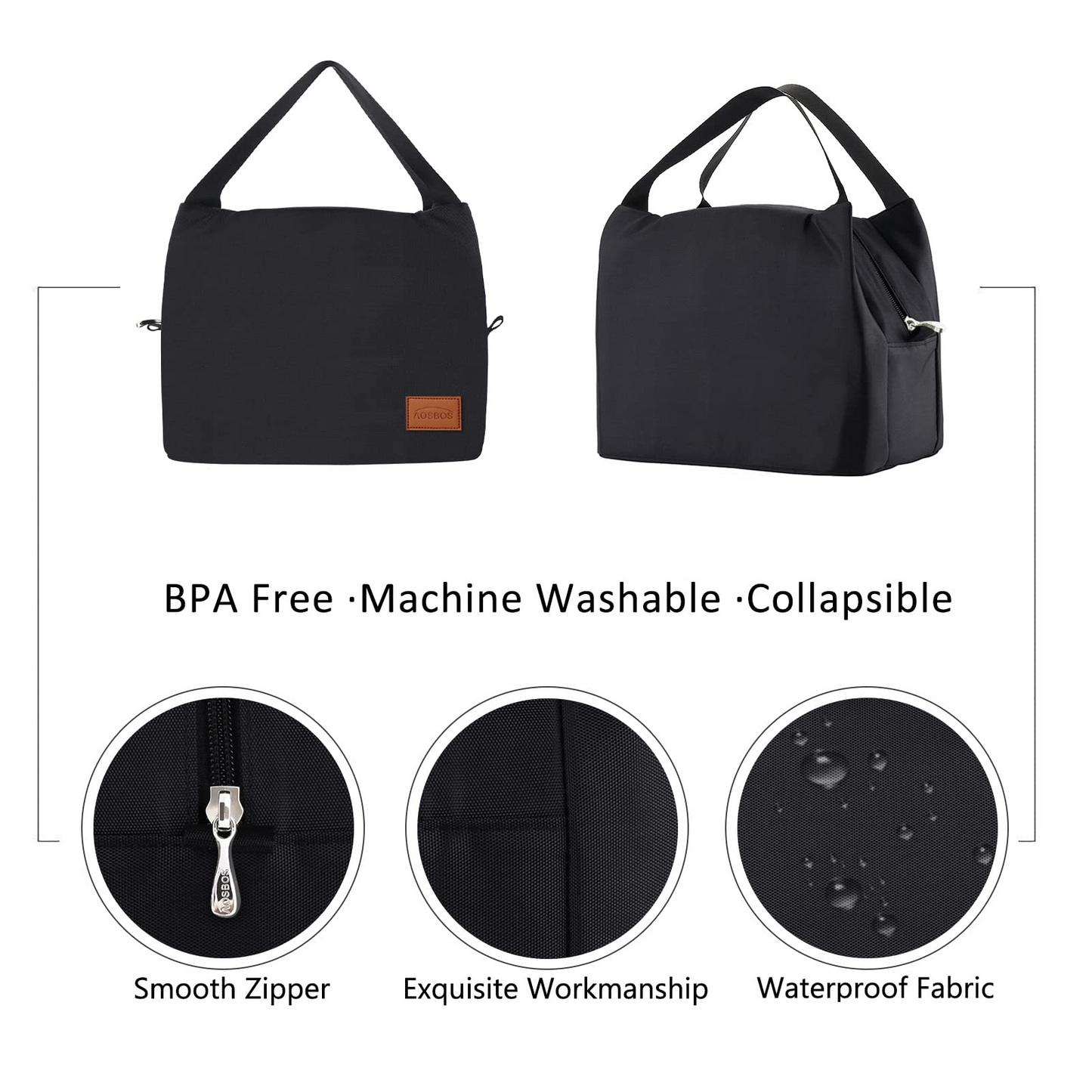 Aosbos Insulated Lunch Cooler Bag