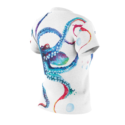 WATERCOLOR OCTOPUS Women's Cut & Sew Tee