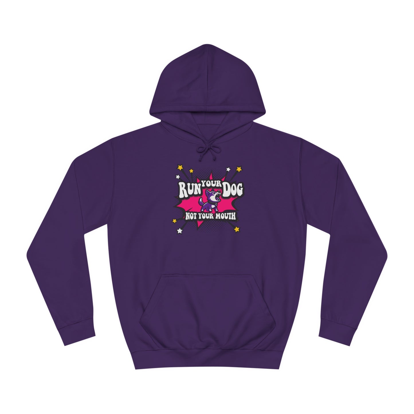 RUN YOUR DOG - Comic Unisex College Hoodie