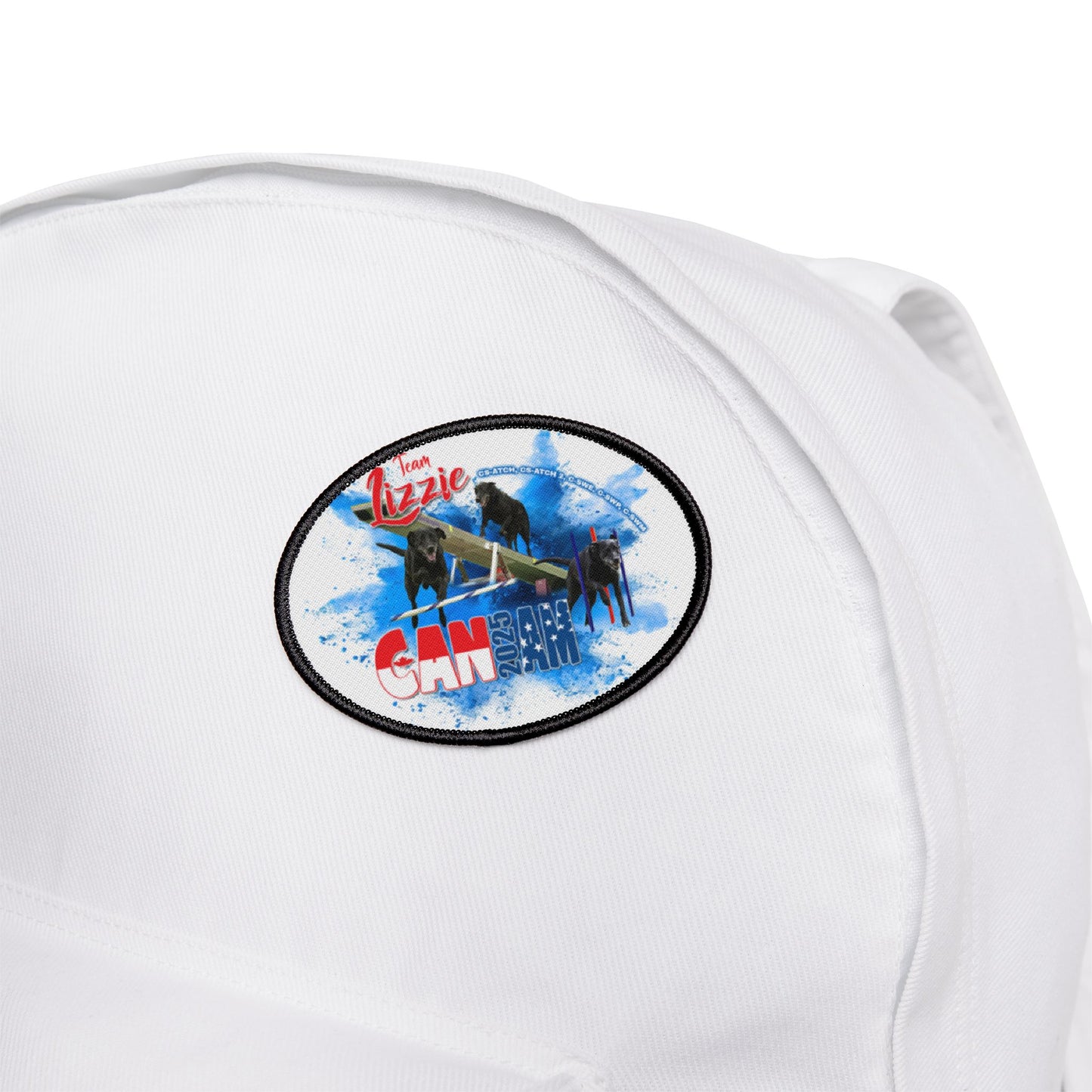 Copy of LIZZIE CAN AM Iron-On Patches white