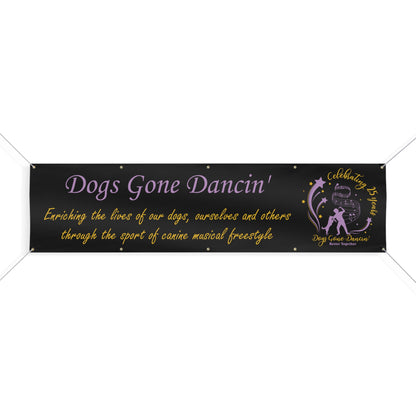 DOGS GONE DANCIN Matte Banner
