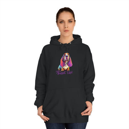 LIVIN THE BASSET LIFE 3 Unisex College Hoodie