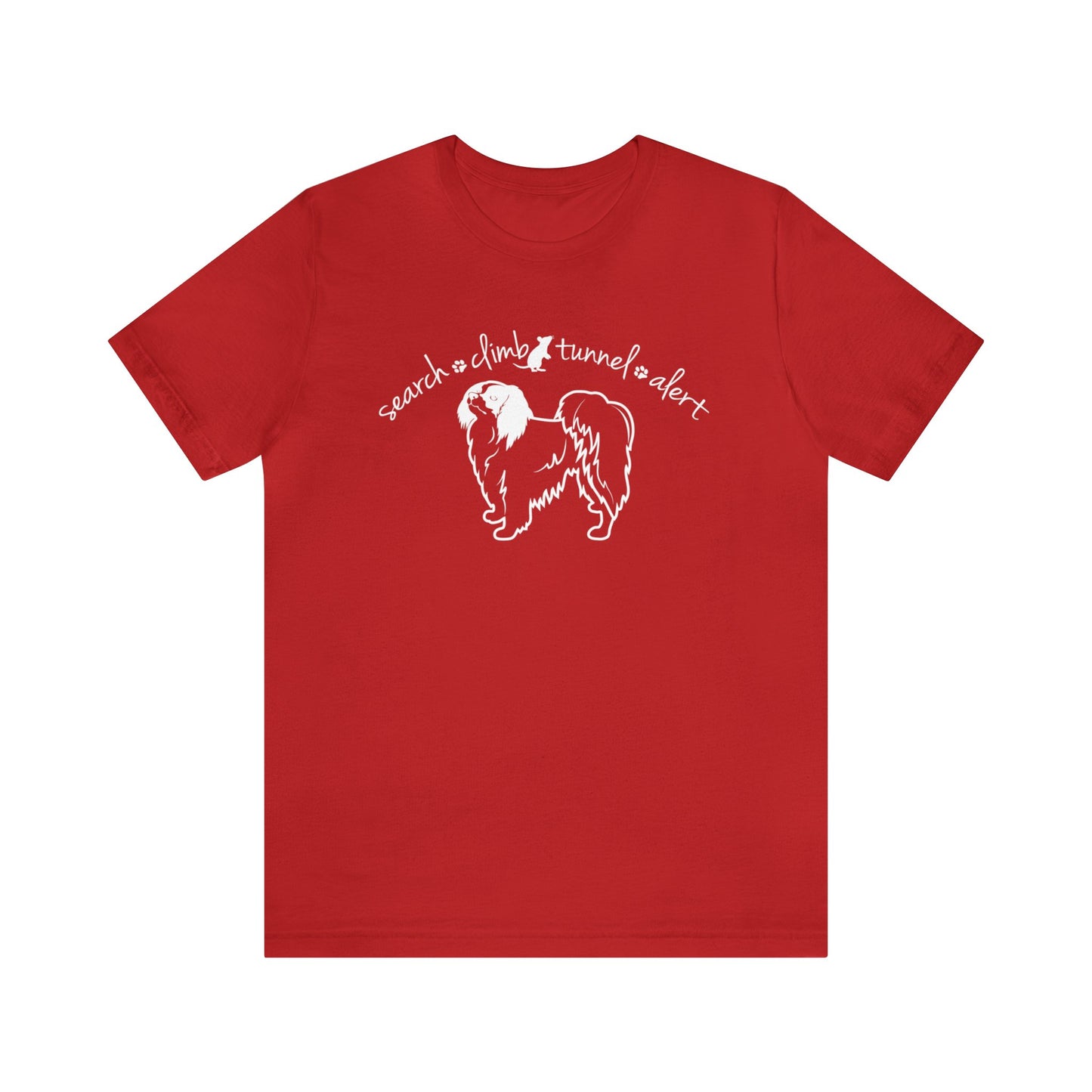 Phalene (Papillon) Barn Hunt  - Unisex Jersey Short Sleeve Tee