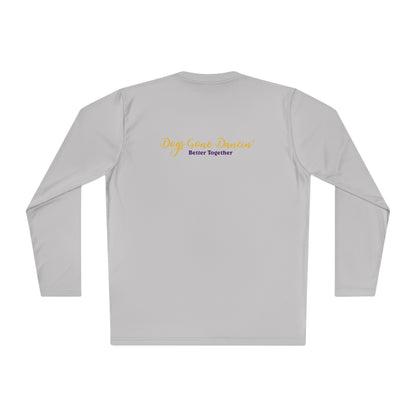 Purple - Dogs Gone Dancin' Unisex Lightweight Long Sleeve Tee