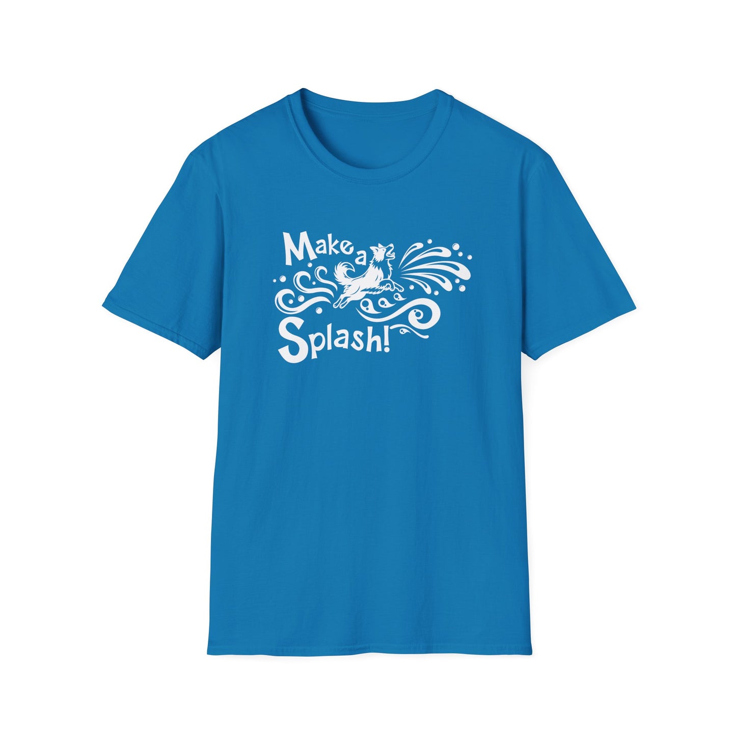 MAKE A SPLASH - BORDER COLLIE Unisex Softstyle T-Shirt