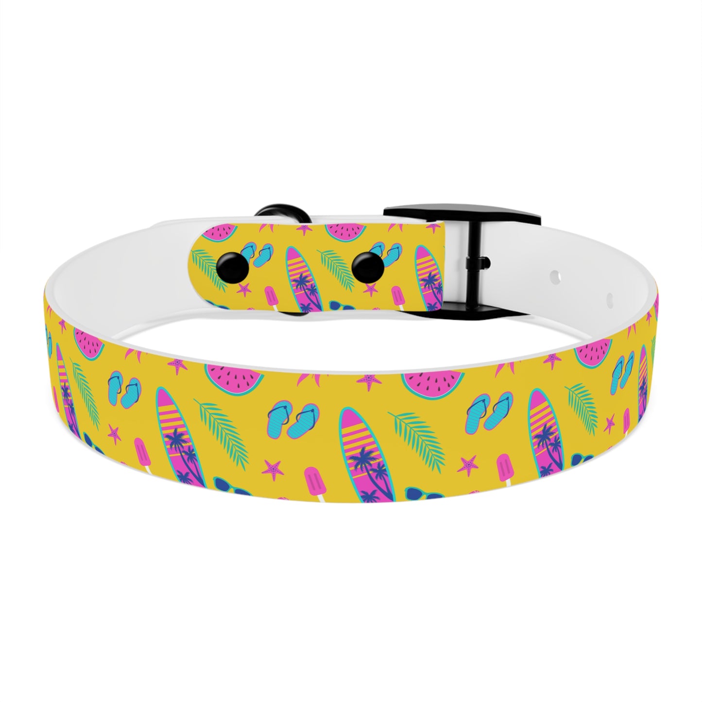 80S Summer Fun  Dog Collar