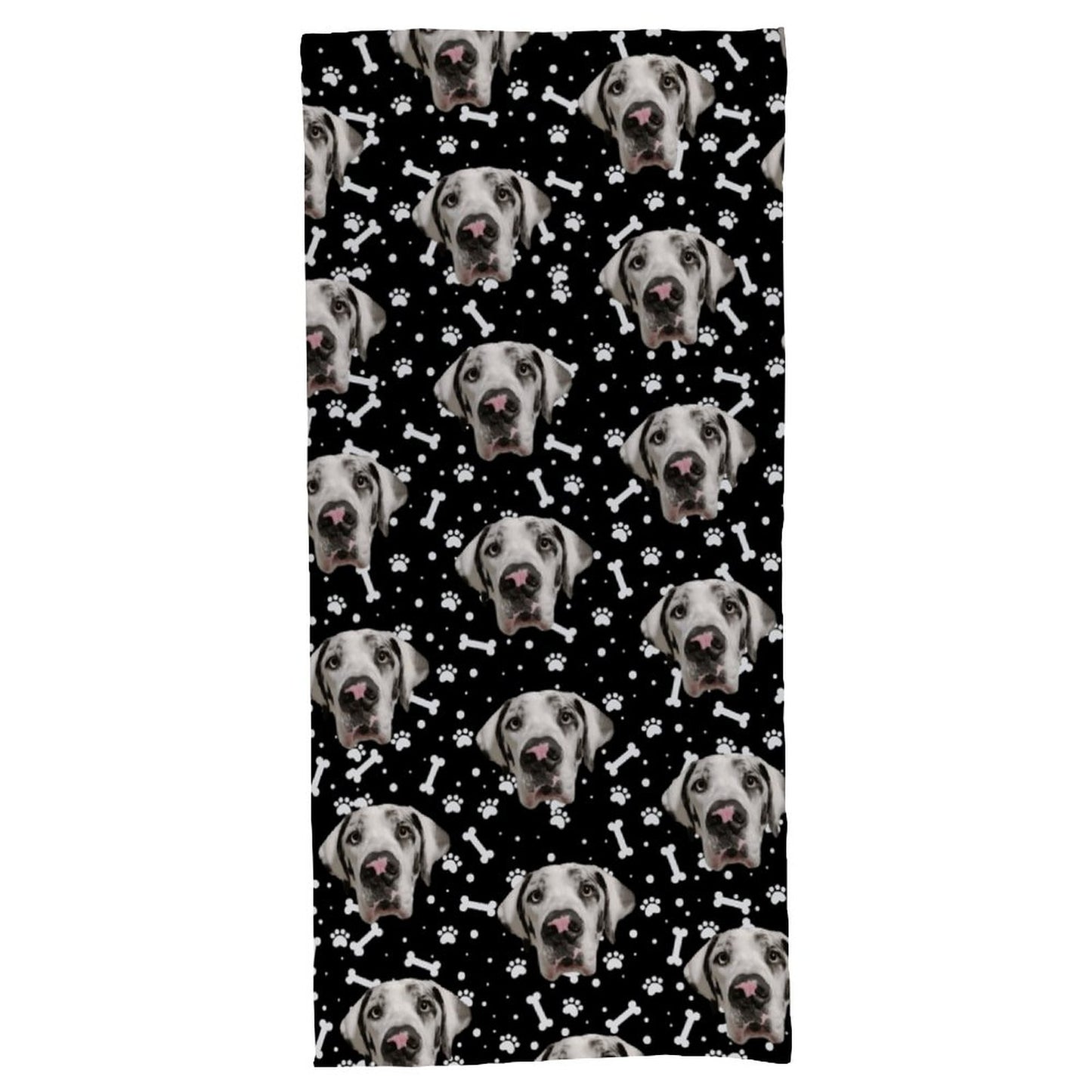 FACE w PAWS-n-BONES  Bath Towel 70x140