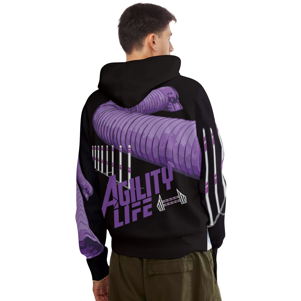 AGILITY LIFE BLACK HOODIE COTTON