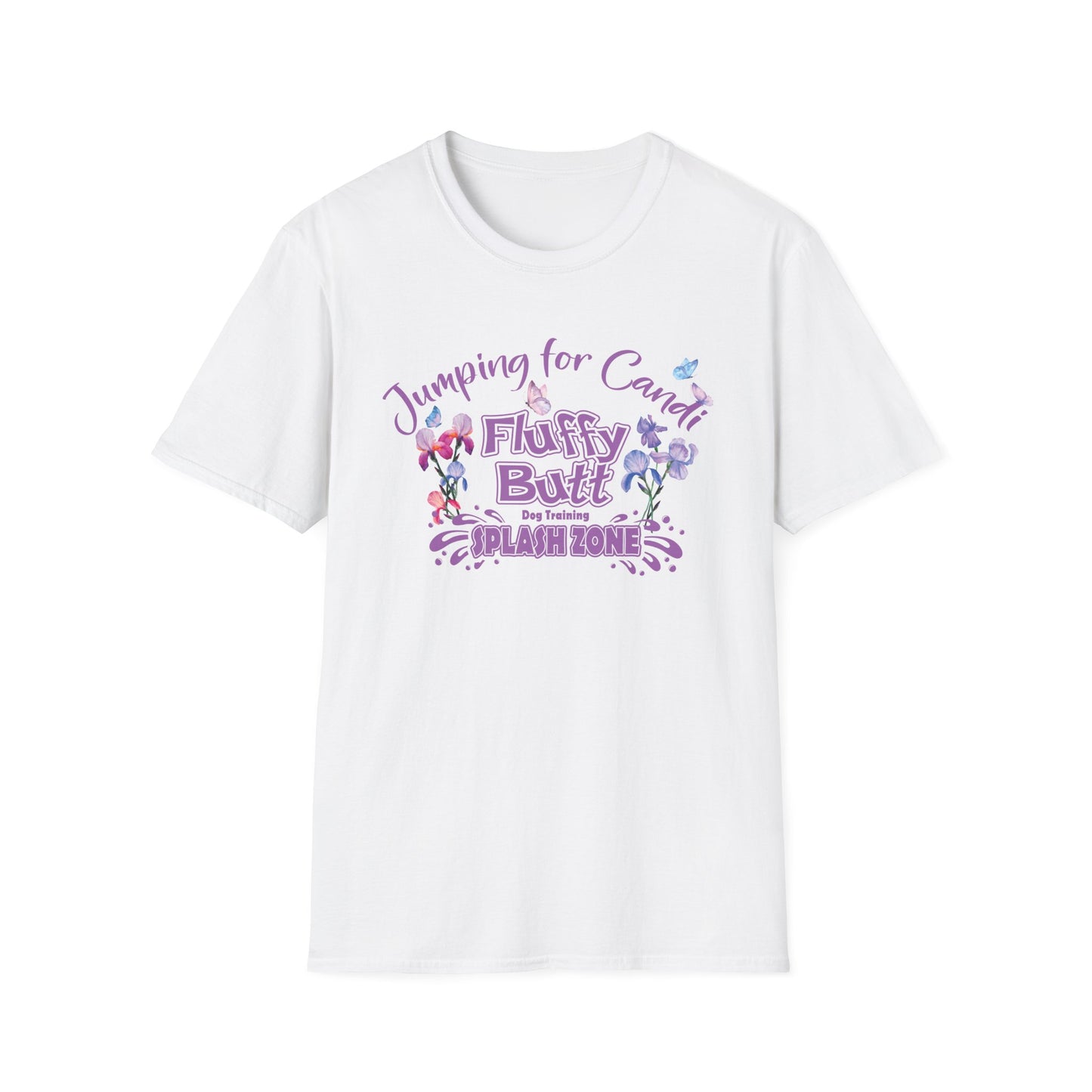 JUMPING FOR CANDI - Flowers Unisex Softstyle T-Shirt