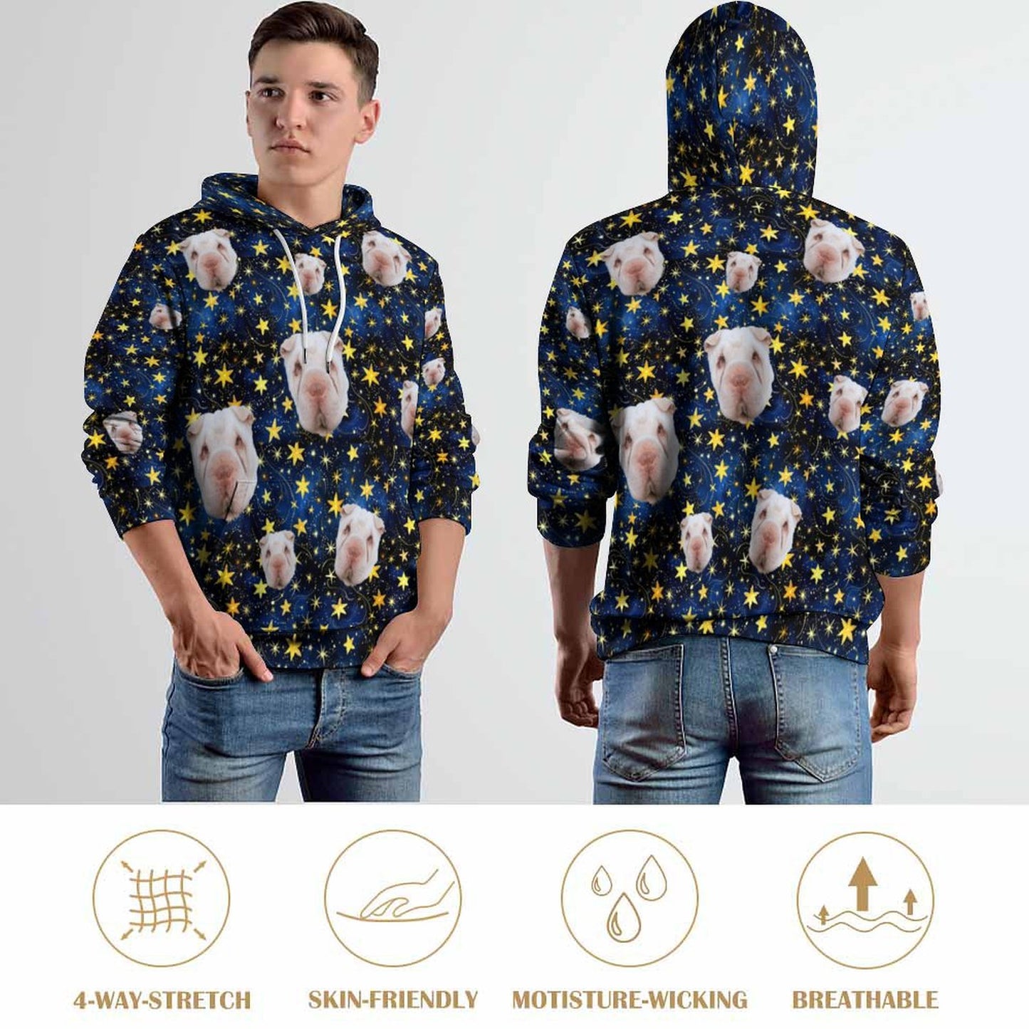 Custom Hoodie FACE PATTERN