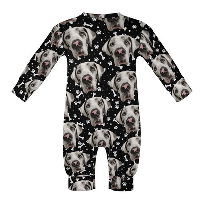 FACE w PAWS-n-BONES Baby Romper