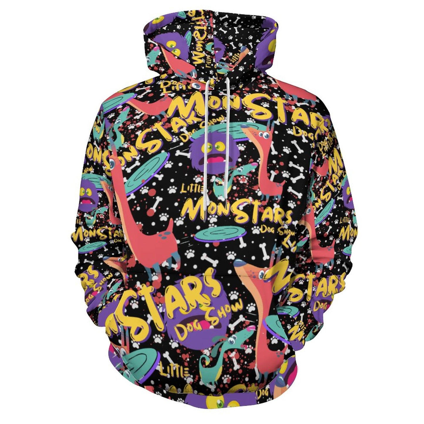 LITTLE MONSTERS  Hoodie with Double-layer Cap (All-Over Printing)