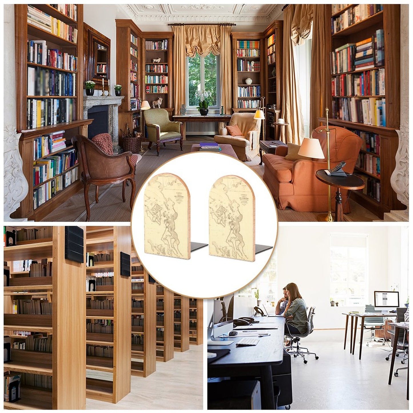 Wood Bookends (Set of 2)