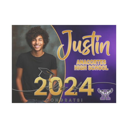 JUSTIN - SENIOR 2024 Plastic Yard Sign